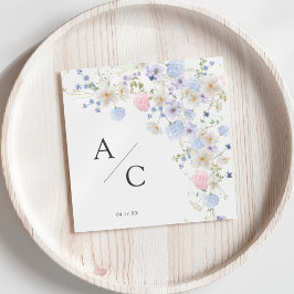 春紫とピンクの野結婚花 スタンダードカクテルナプキン