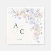 春紫とピンクの野結婚花 スタンダードカクテルナプキン (正面)