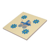 春紫ベビーベビーカー、紫色の花 タイル (側面)