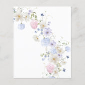 春紫色の結婚ワイルドフラワーのエンクロージャカード (裏面)