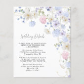 春紫色の結婚ワイルドフラワーのエンクロージャカード (正面)