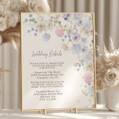 春紫色の結婚ワイルドフラワーのエンクロージャカード