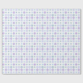 春紫色の青い花白の特別な機会 ラッピングペーパー (フラット)