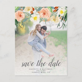 春結婚の写真が日付を保存 案内ポストカード