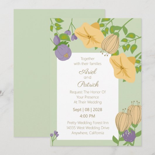 春結婚の 招待状 (正面/裏面)