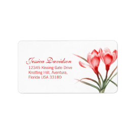 春結婚クロッカス赤住所 シール