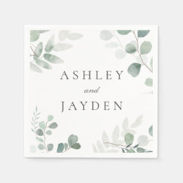 春結婚グリーンリー又は婚約パーティ スタンダードカクテルナプキン