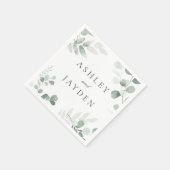 春結婚グリーンリー又は婚約パーティ スタンダードカクテルナプキン (角)