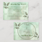 春結婚グリーンリーR.S.V.P （ベトナム語） ノートカード (正面/裏面)