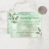 春結婚グリーンリーR.S.V.P （ベトナム語） ノートカード (正面/裏面インサイチュ)