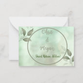 春結婚グリーンリーR.S.V.P （ベトナム語） ノートカード (裏面)