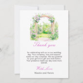 春結婚フローラアーチ サンキューカード (正面)