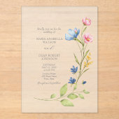 春結婚フローラ霜 アクリル招待状 (正面)