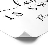 春結婚ワイルドフラワーの愛は甘いサイン ポスター (角)