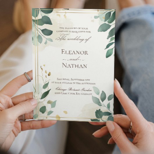 春結婚夏と緑の離れ 招待状