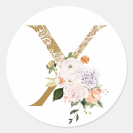 春結婚夏期MONOGRAM X ラウンドシール