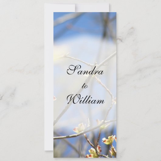 春結婚式招待状 招待状 (裏面)