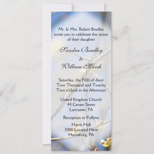 春結婚式招待状 招待状 (正面)