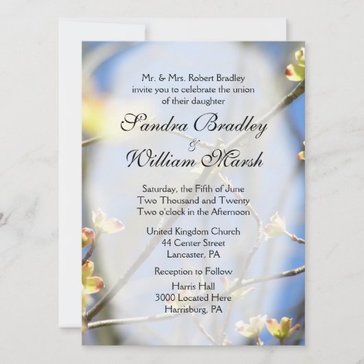 春結婚式招待状 招待状 (正面)