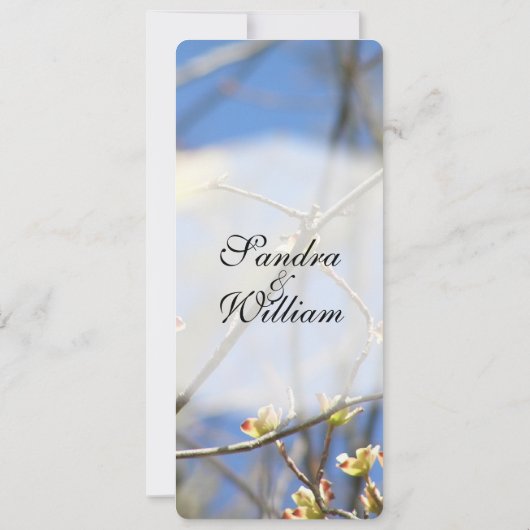 春結婚式招待状 招待状 (裏面)