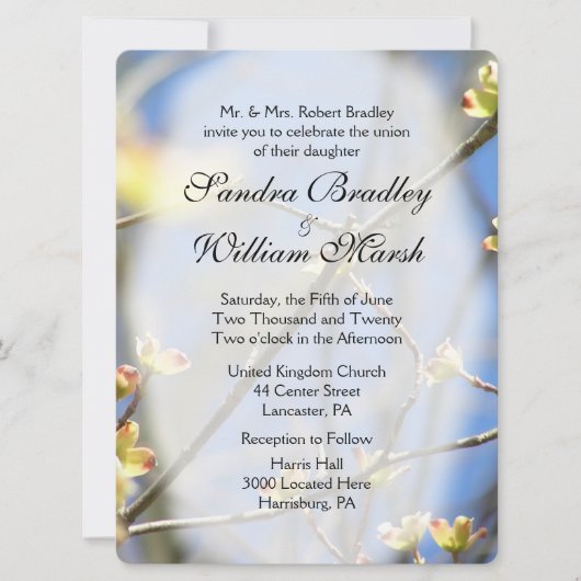 春結婚式招待状 招待状 (正面)