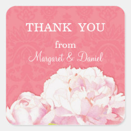 春結婚牡丹のお願い スクエアシール