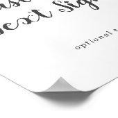 春結婚牡丹カスタム文字標識 ポスター (角)