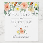 春結婚花ズコレクション ワインラベル (シングルラベル)