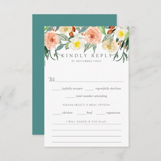 春結婚花ズコレクション 出欠カード (正面/裏面)