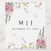 春結婚野花 ワインラベル (シングルラベル)