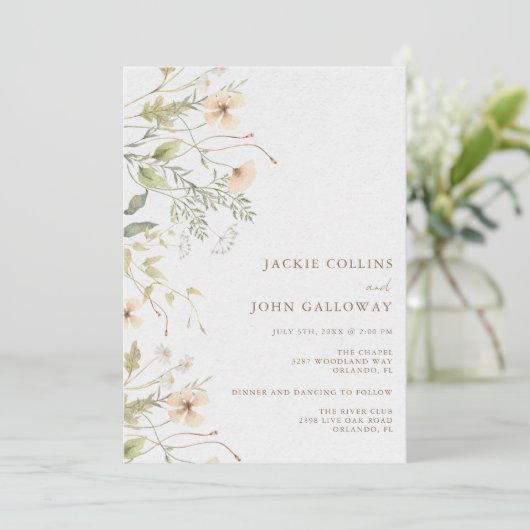 春結婚野花 招待状 (スタンド正面)