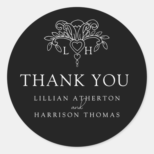 春結婚（紋章の）フラ・ダ・リ感謝していのお前の黒塗り ラウンドシール (正面)