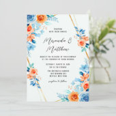 春絵を描ブルーオレンジウォーターフローラ結婚ズ 招待状 (スタンド正面)