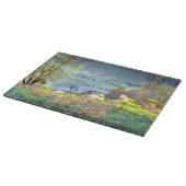 春絵画雷雨の水色 カッティングボード (角)