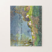 春絵画雷雨の水色 ジグソーパズル (縦)