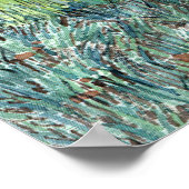 春絵画雷雨の水色 ポスター (角)