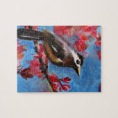 春絵画鳥 ジグソーパズル (横)