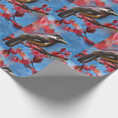 春絵画鳥 ラッピングペーパー (角)