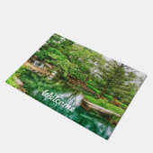 春緑の反射へようこそ ドアマット (アングル)