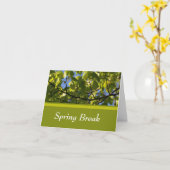 春緑の木葉の春のブレイクノートカード カード (黄色い花)