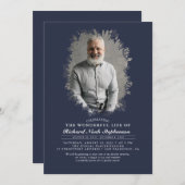 春緑の葉影の葬儀写真 招待状 (正面/裏面)