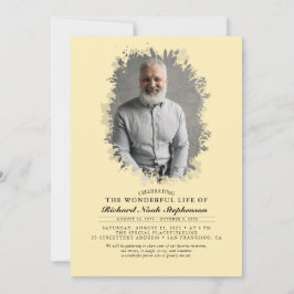 春緑の葉影の葬儀写真 招待状