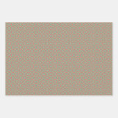 春緑セット上のジオメトリグリーン ラッピングペーパーシート (正面3)