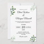 春緑化結婚式招待状 招待状 (正面)