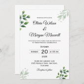 春緑化結婚式招待状 招待状 (正面/裏面)