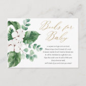 春緑化金ゴールド白フローラ書籍ベビー エンクロージャーカード (正面)