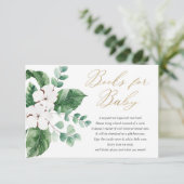 春緑化金ゴールド白フローラ書籍ベビー エンクロージャーカード (スタンド正面)