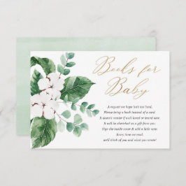 春緑化金ゴールド白フローラ書籍ベビー エンクロージャーカード