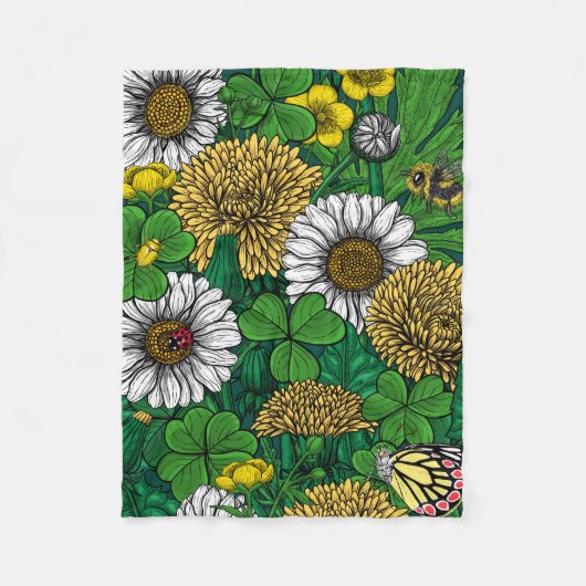 春緑 フリースブランケット (正面)