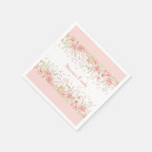 春縁どフローラピンクピーチファミリー名 スタンダードカクテルナプキン (角)